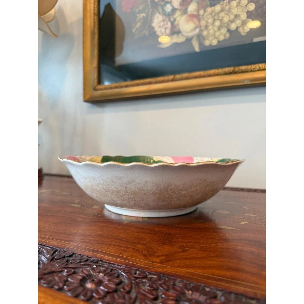 Antique Buffalo Pottery Floral Art‎ Nouveau Bowl 11